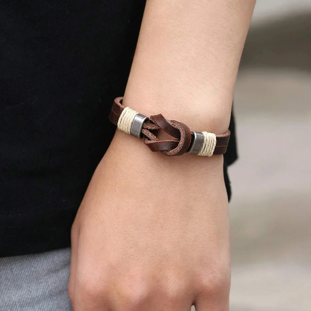 Fashion Jewelry Punk Rock Antique Copper Plated PU Leather Bracelet&Bangle for Women Men Friendship Party Gift bracelet jewelry leather bracelets