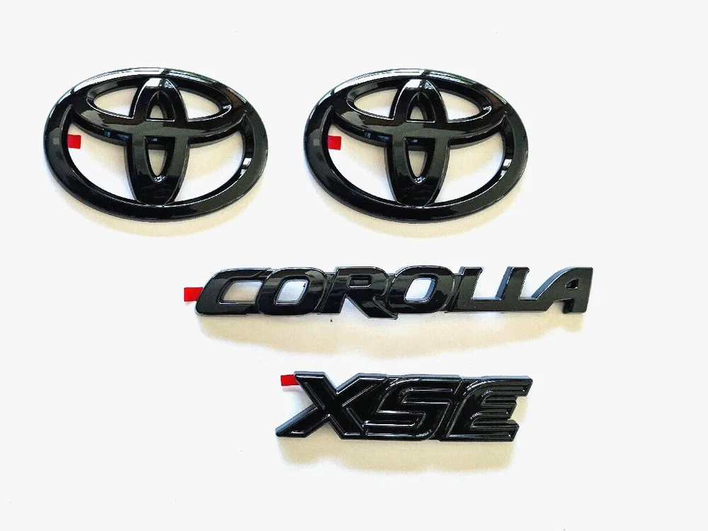 Toyota COROLLA 2020-2024 SEDAN XSE LE Lcar accessoirr PT948-02200-02 용 새 광택 블랙 오버레이 엠블럼