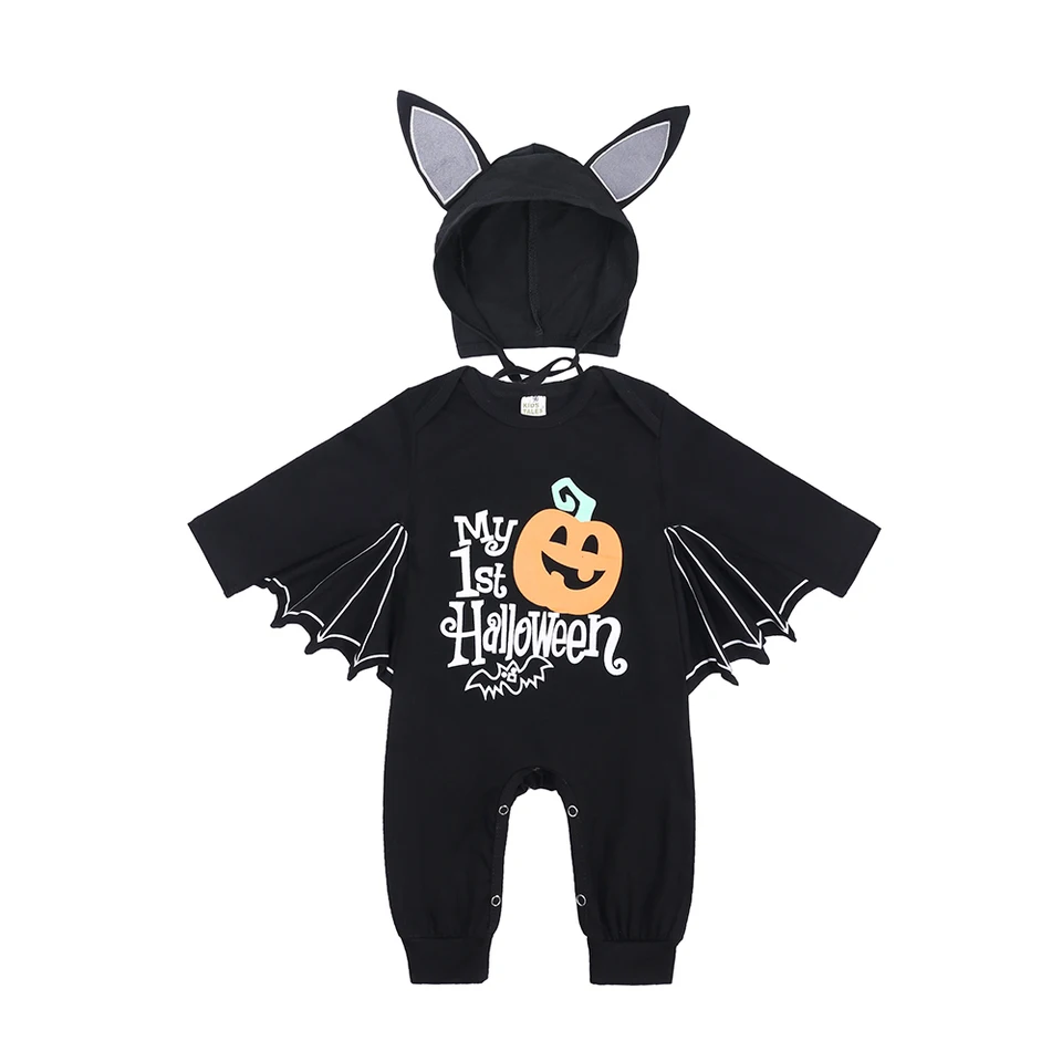 Combinaison Halloween Bebe, Body Bébé Fille Halloween Chauve-Souris