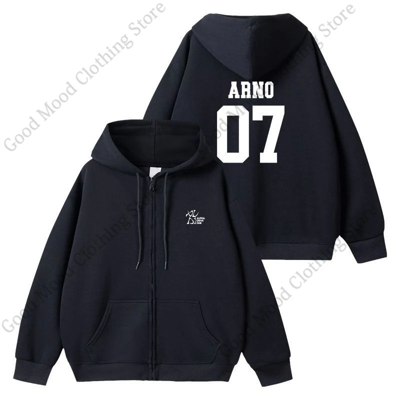 ALPHA DRIVE ONE Zipper Hoodies Kpop Fashion ALD1 Letter Print