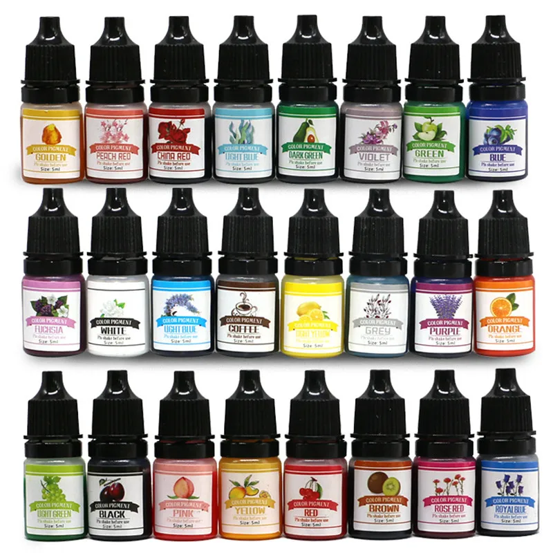 Candle Dye Kit DIY Candle Dye Set Resin Pigment Powder Epoxy Resin Pigment Kit Candle Dye Liquid Colorant DIY UV Epoxy Resin Mold Jewelry Making Candle Soap Making Dye Pigment Sets