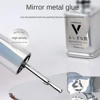 Metal Mirror Glue Silver Gel Nail Polish Art Color Drawing Line Flower Manicure Accessories Nail Art DIY Shop Nail Charms 1