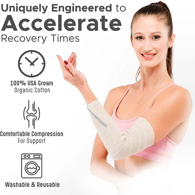 2 Roll Elastic Compression Bandage Wrap - Premium Quality with Self-Closure, Athletic Sport Support Tape Rolls for Ankle, Wrist 4