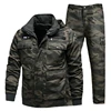Multi Pocket Thicken Tactical Camo Set Mens Outdoor Wear-resistant Warm Training Suit Windproof Combat Hooded Working Clothes 2