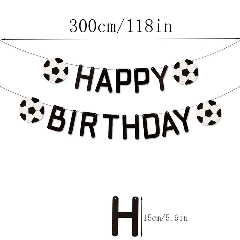 Sports happy Birthday Party Decorations Banner, Sports Themed Happy Birthday Banner Basketball Football Baseball Soccer