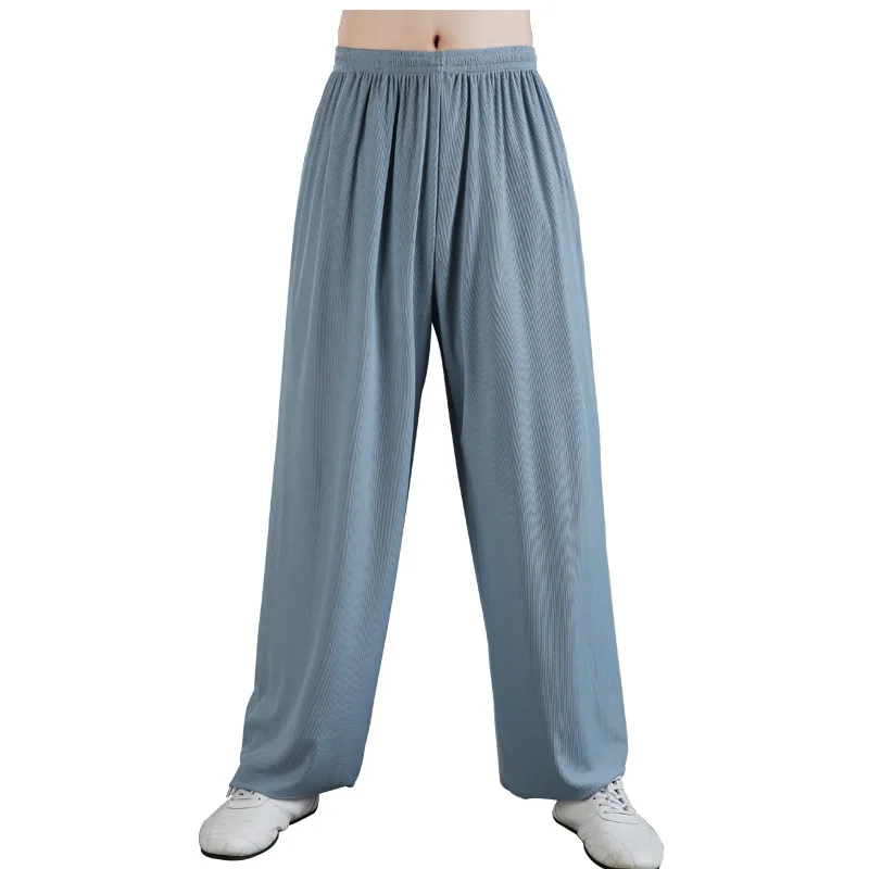 Men Women Tai Chi Kungfu Meditaiton Martial Arts Pant Loose Quickly Dry Sweatpants Running Jogger Wushu Workout Casual Trouser