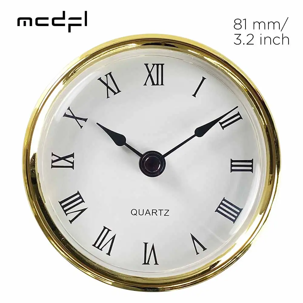 MCDFLWallClockInsertRomanNumeralAntiqueMiniFaceMultiTimeZone