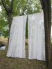 Curtains Suitable for Filtering Light in Living Room Windows, One Piece Set White French Lace Semi Transparent Rod 4
