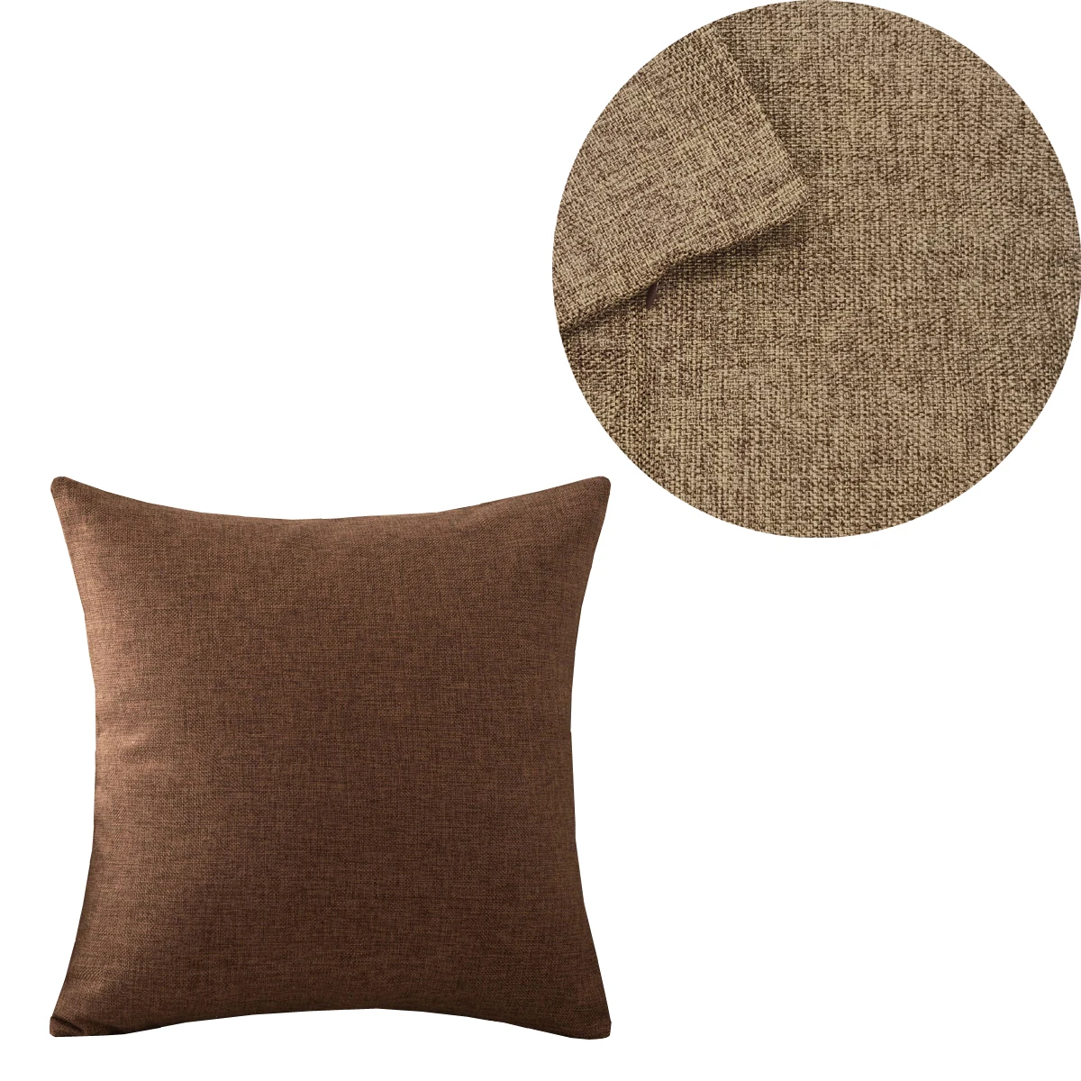 Cozy Linen Solid Sofa Cushion Cover - Elegant Home Office Throw Pillow Case