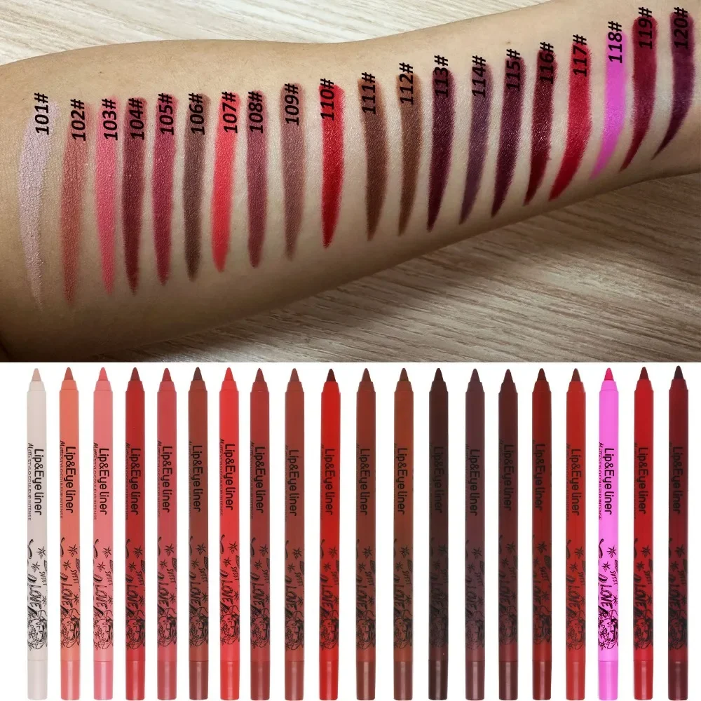 20 Color Slim Lip Liner Pencil Lip Outline Matte Nude Lipstick Contouring Tint Waterproof Crayon Pen Makeup lip liner lip liner pencil lipliner pencil
