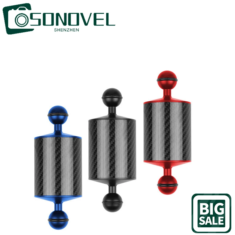 

8-inch Ultra Light Carbon Fiber Floating Double Ball Head Aluminum Alloy Diving Buoyancy Arm Suitable for Underwater Photography