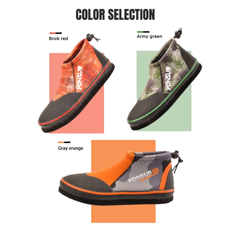 Fishing Shoes, Anti Slip Felt Sole with Nails Reef Rock Shoes, Upstream Sea River Beach Diving Surfing Hunting Wading Boots