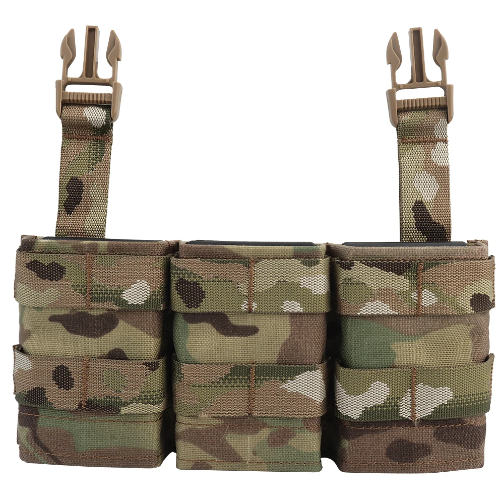 

Tactical Magazine Pouch Airsoft Military FAST 7.62 Triple Mag Pouches Medium Front Panel Rifle Mag Bag Carrier