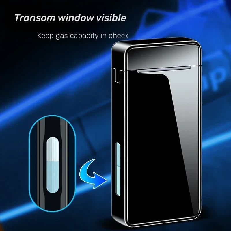 Triple Flame Electric Pulse Plasma Dual Arc Type-C Lighter Metal Outdoor Windproof Blue Red Flame Torch Jet Lighter Men's Gift 4