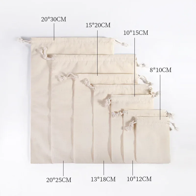 10pcs 코 튼 가방 선물 Drawstring 주머니 선물 상자 포장 가방 선물 리넨 가방 쥬얼리 디스플레이 크리스마스 웨딩 자루 삼 베 가방 Diy