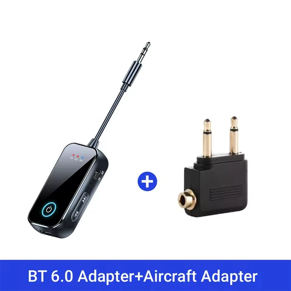 Wireless Bluetooth 6.0 AUX Audio Adapter with HiFi Stereo and Microphone
