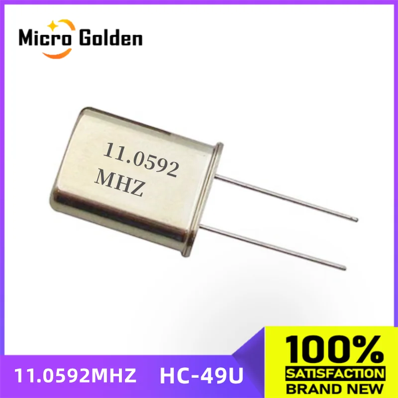 (10pcs) 11.0592MHZ HC-49U Passive Crystal Oscillator 11.0592Mhz 2Pin DIP2 Crystal Resonator HC49U 11.0592M 2P Quartz Resonator