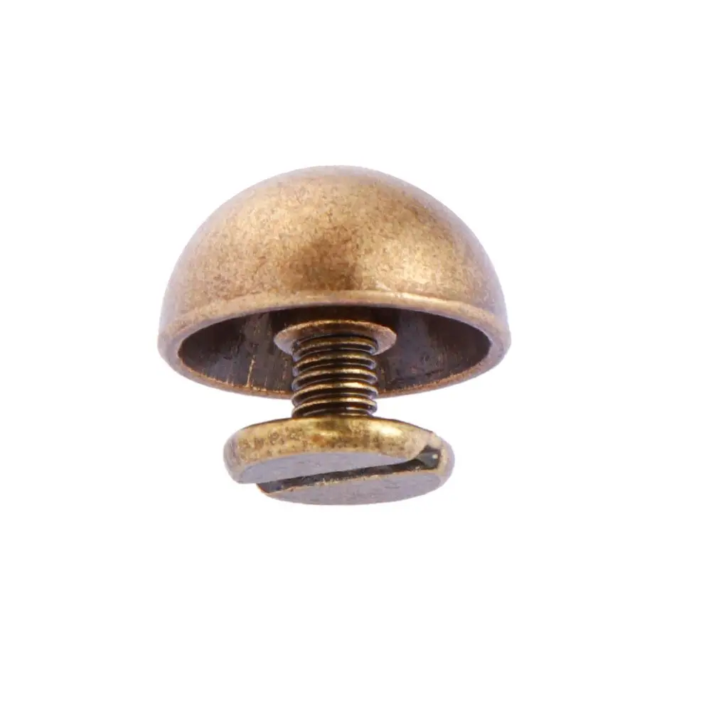 Metal Leather Craft Rivets Mushroom Dome Head Screws