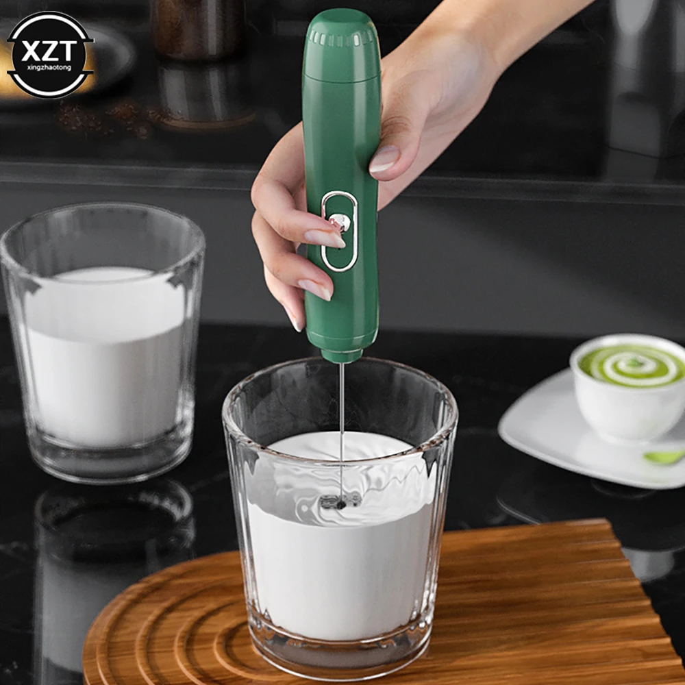 Mini Electric Milk Foamer Blender Wireless Coffee Whisk Mixer Handheld Egg Beater Cappuccino Frother Mixer Whisk Kitchen Tools