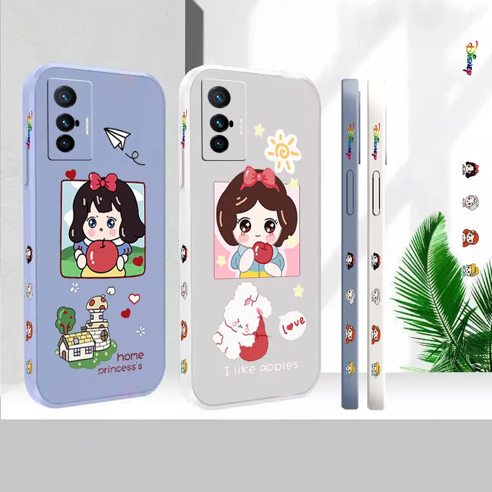 

Liquid Silicone Case For VIVO X90 X80 X70 X70T X60 X60T X50 X30 X27 X21S X21I X21IA Cover Snow White Fundas Cqoues Shell Capa