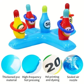 1 Pc PVC Inflatable Bowling Sleeves, Children's Game Throwing SleevesWater Pool Play Water Sleeves Toys, Parent-Child Interactiv 2