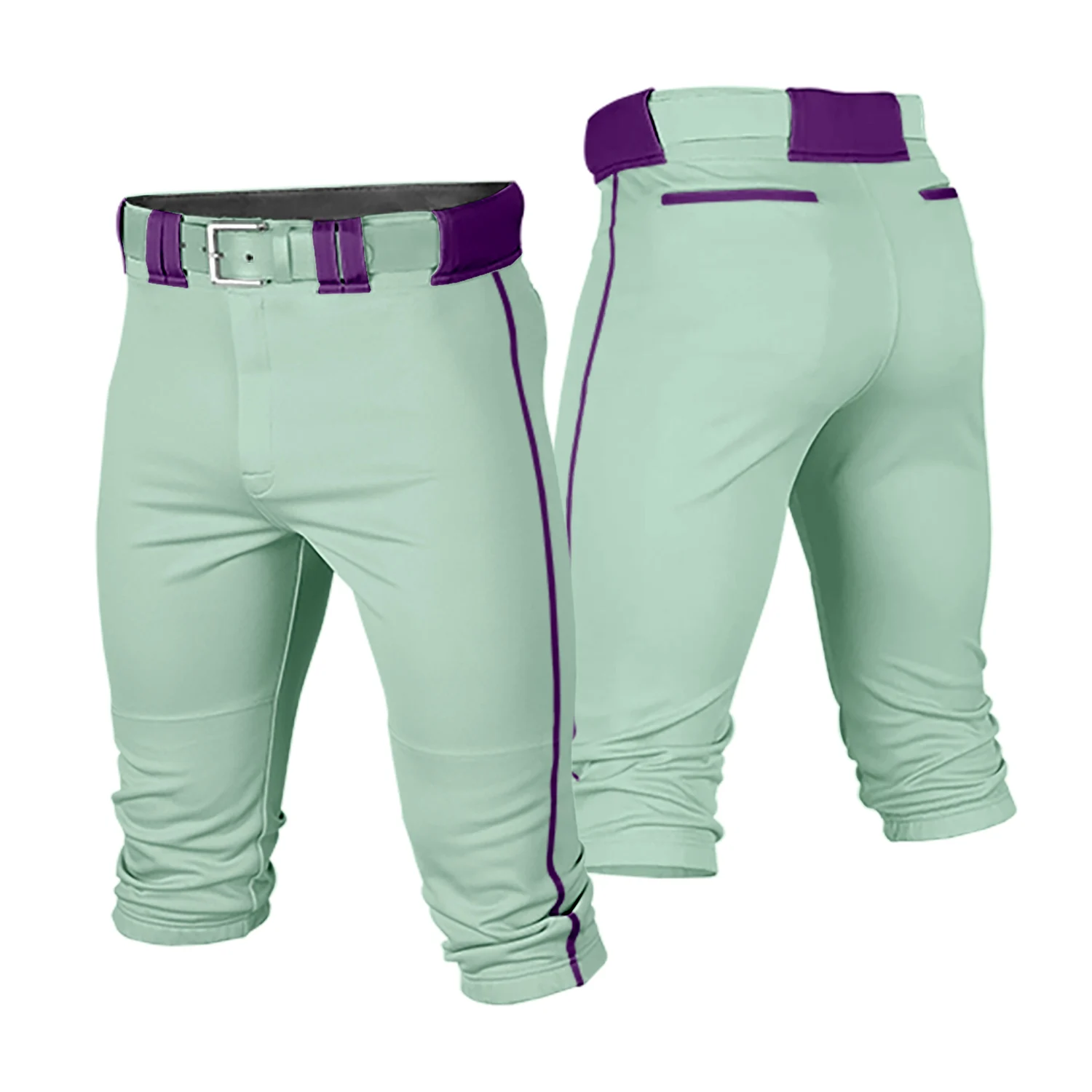 Custom Men Youth Traditional Cropped Baseball Game Pants Softball Training Uniform Breathable Casual Sportswear