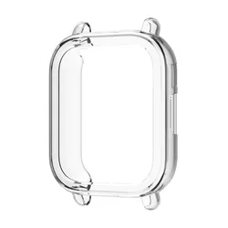 Durable Hollow Soft TPU Smartwatch Bumper Case Shell Protector Cover for Redmi Watch 5 Active (Transparent)