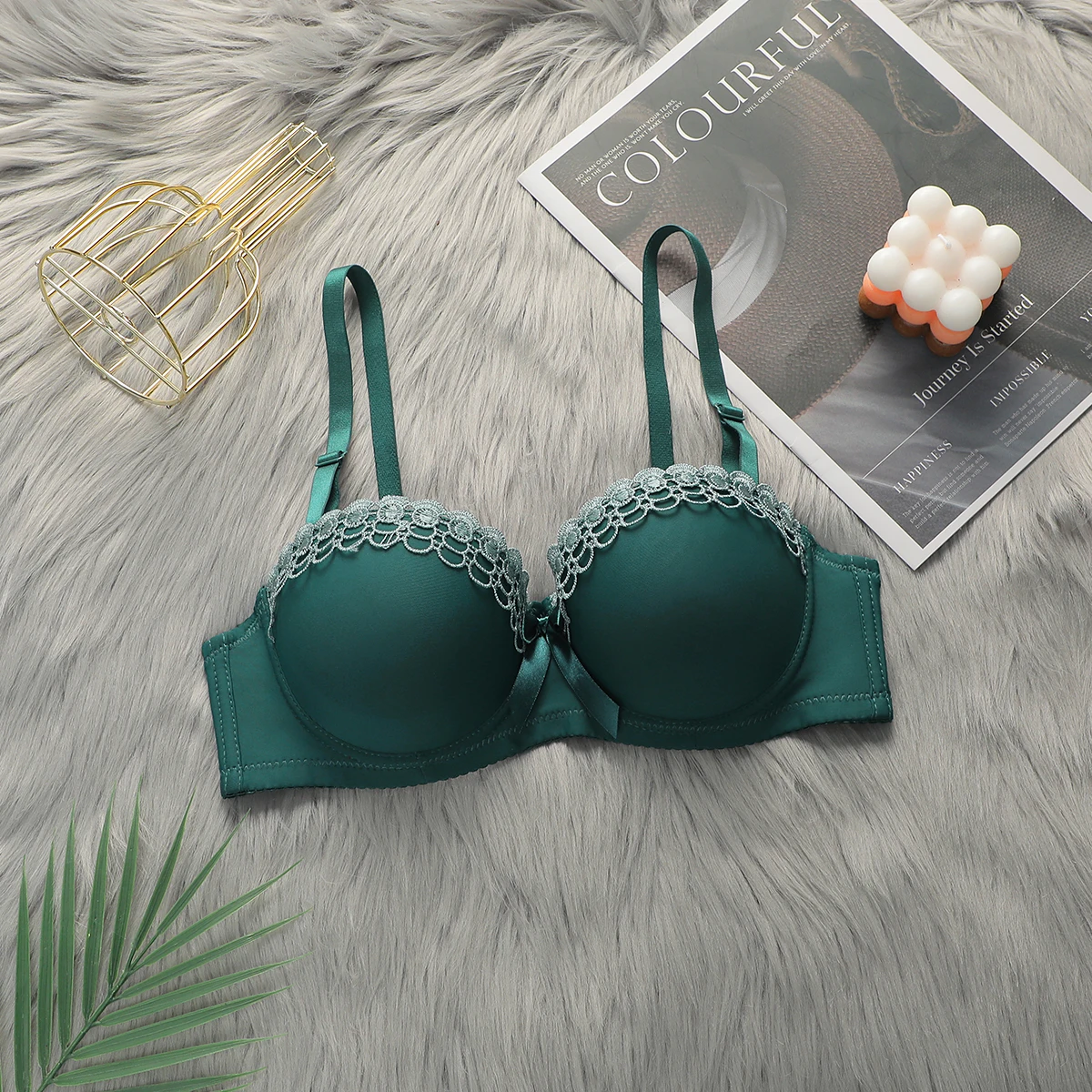 Underwire Push-Up Bras For Women Elegant Bow Decoration Flower Ruffles 25 Sbe30E28D377542A79C0A9592A2Ce7927R