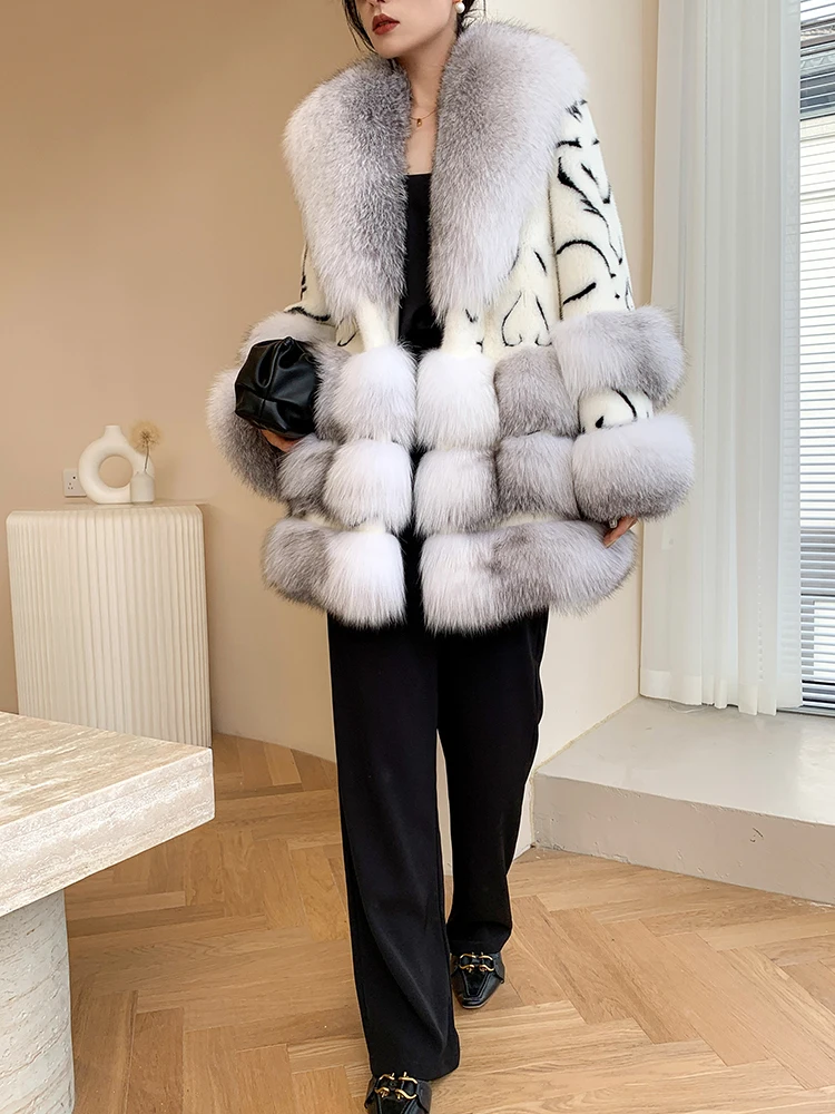 Fangtai 2023 New Winter Warm Luxury Natural Real Mink Fur Coat Women Free Shipping Special Promotion Fashion Fur Jacket