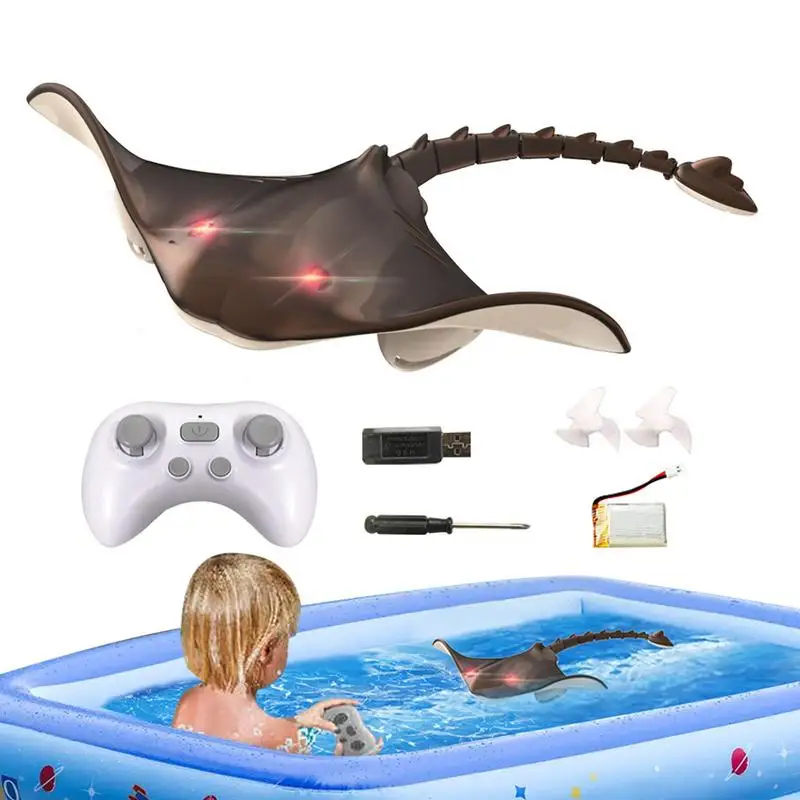 

Robot Fish Toy Swim Toys Devil Fish Shape Red Eyes Diving Toys Flexible Mechanical Tail Joint Diving Toys Interactive Pool Toys