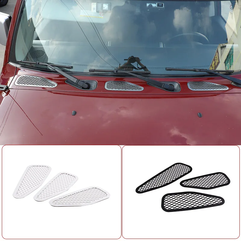 

Stainless Steel Car Front Hood Vent Trim Protection Cover Car Accessories For Toyota FJ Cruiser 2007-2021 Exterior Modification