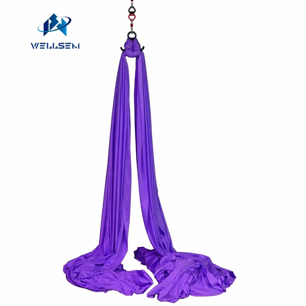 Wellsem 9 Yards Aerial Silks Equipment Anti-gravity Yoga Hammock Swing Yoga for Acrobatic Gymnastics Flying Dance Performance