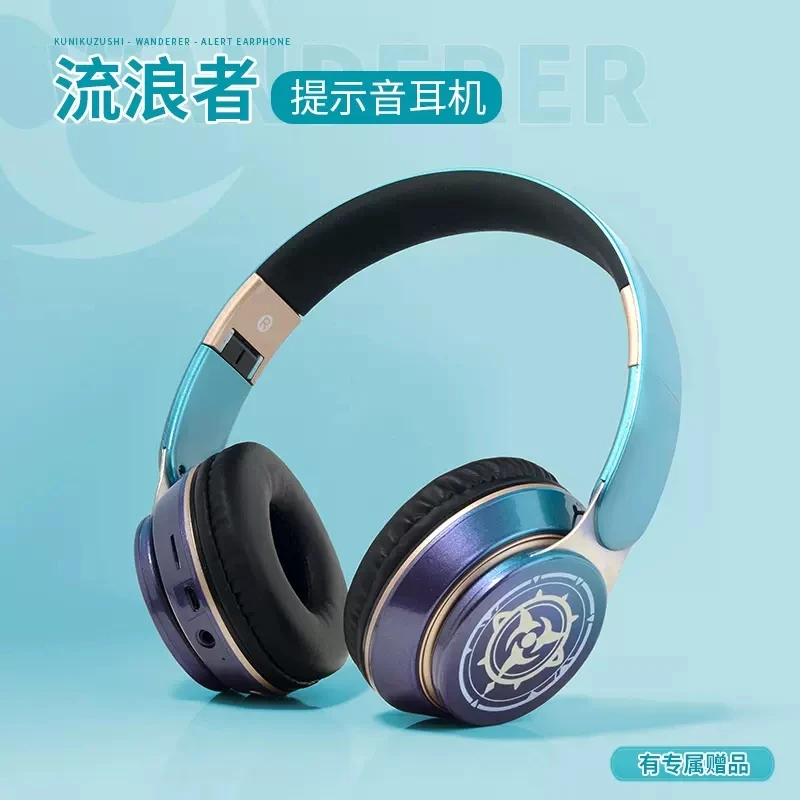 

Аниме Genshin Impact Wanderer Kunikuzushi Косплей Модная Портативная Складная гарнитура беспроводные Bluetooth наушники студенческие подарки