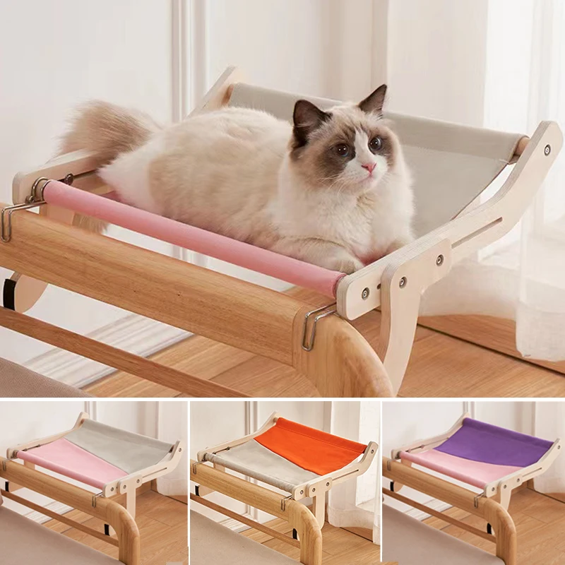 

Cozy Cat Hanging Bed Soft Pet Hammock Kitten Basket Window Shelf Beds House Lounger For Washable Cushions Durable Cat Seat Mat