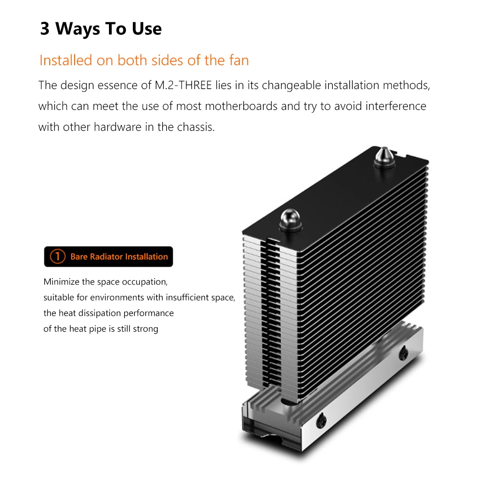 Estado Sólido Disco Rígido Dissipador de Calor com 6010 Ventilador Ssd Radiador Pci-e 4.0 5.0 de Alumínio Dissipador de Calor de Refrigeração Almofada Térmica M.2-three m2 2280 - Imagem 5