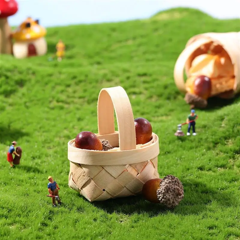 Lot De 12 Mini Paniers En Osier - Pour Mariage, Bonbons, Décoration - Panier Miniature En Bois Tissé - 5