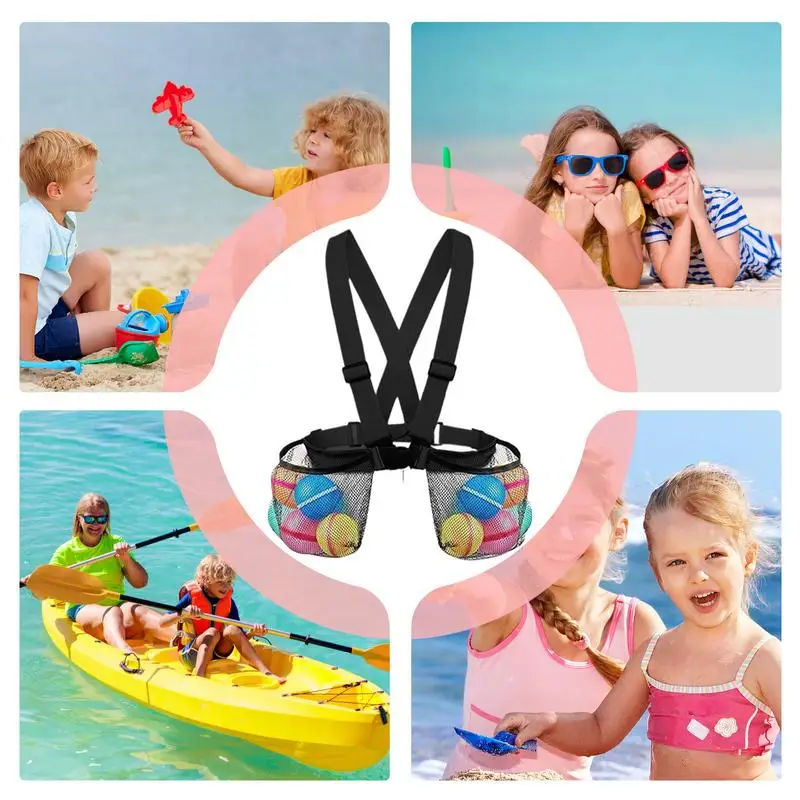 Mesh Beach Bag For Sand Toys Large Capacity Mesh Backpack Sturdy Buckle Design Travel Tote With Shoulder Strap For Sports Dance