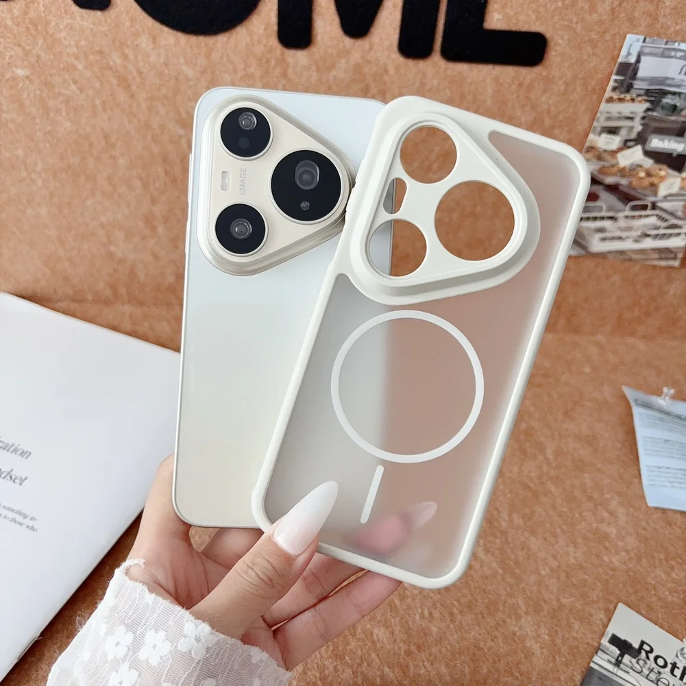 Magnetic Ring Protective Case with Side Vent Holes and Skin-Feel Finish