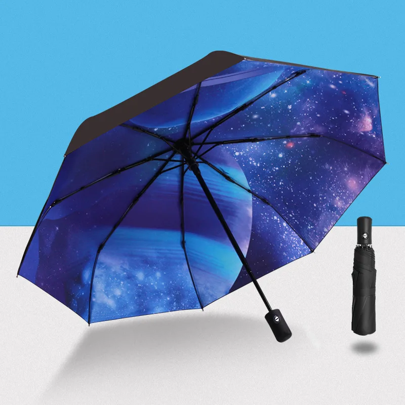 

Cool Summer Starry Sky Digital Printing Umbrella for Kids Women Sunshade UV Proof Rain Proof Folding Sun Umbrellas Guarda Chuva