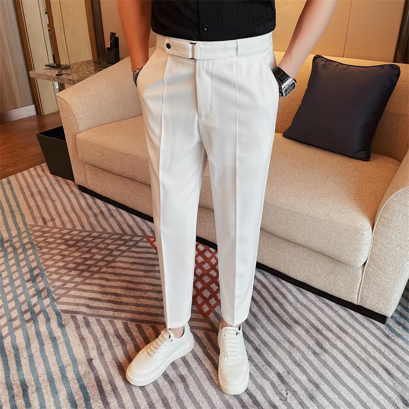 Description Picture 3 of itemSummer Men Suit Pants High Quality Ankle Length Korean Luxury Clothing Mens Dress Pants Slim Fit Business Formal Men's Trousers