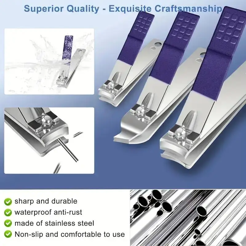 Nail Care Tools, Professional Nail Clipper Set, Personal Clippers For Home Manicure, Men's Foot Care Knife