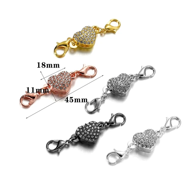 1/2/5pcs Round Magnetic Necklace Clasps Closures Bracelet Extender For  Woman Bracelet Jewelry Necklace Making Gold Silver - Jewelry Findings &  Components - AliExpress