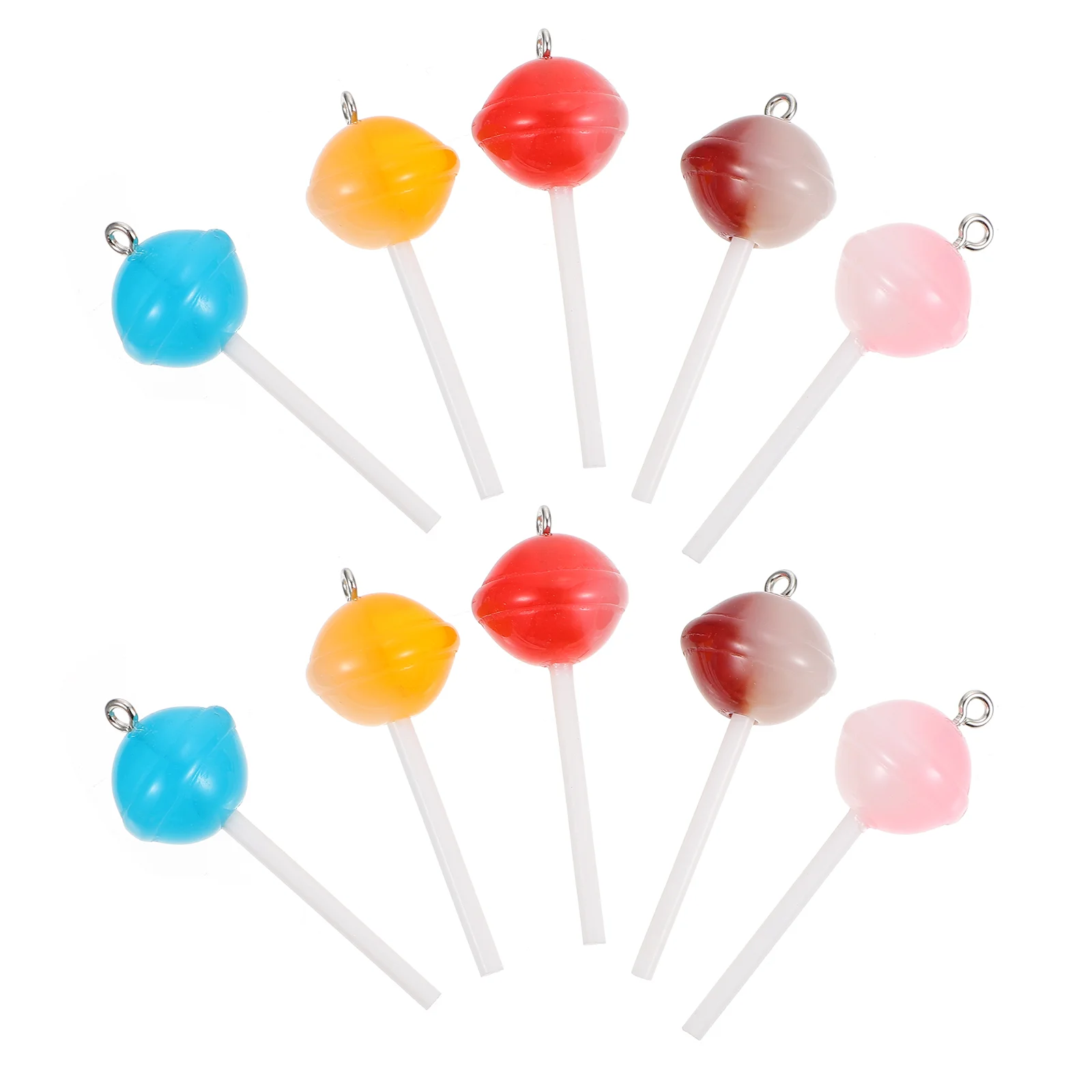 

Mini Lollipop Photography Prop Colorful Lollipop Keychain Pendants Resin Key Ring Hanging Pendant Key Chain 1.5x1.5x4.5cm