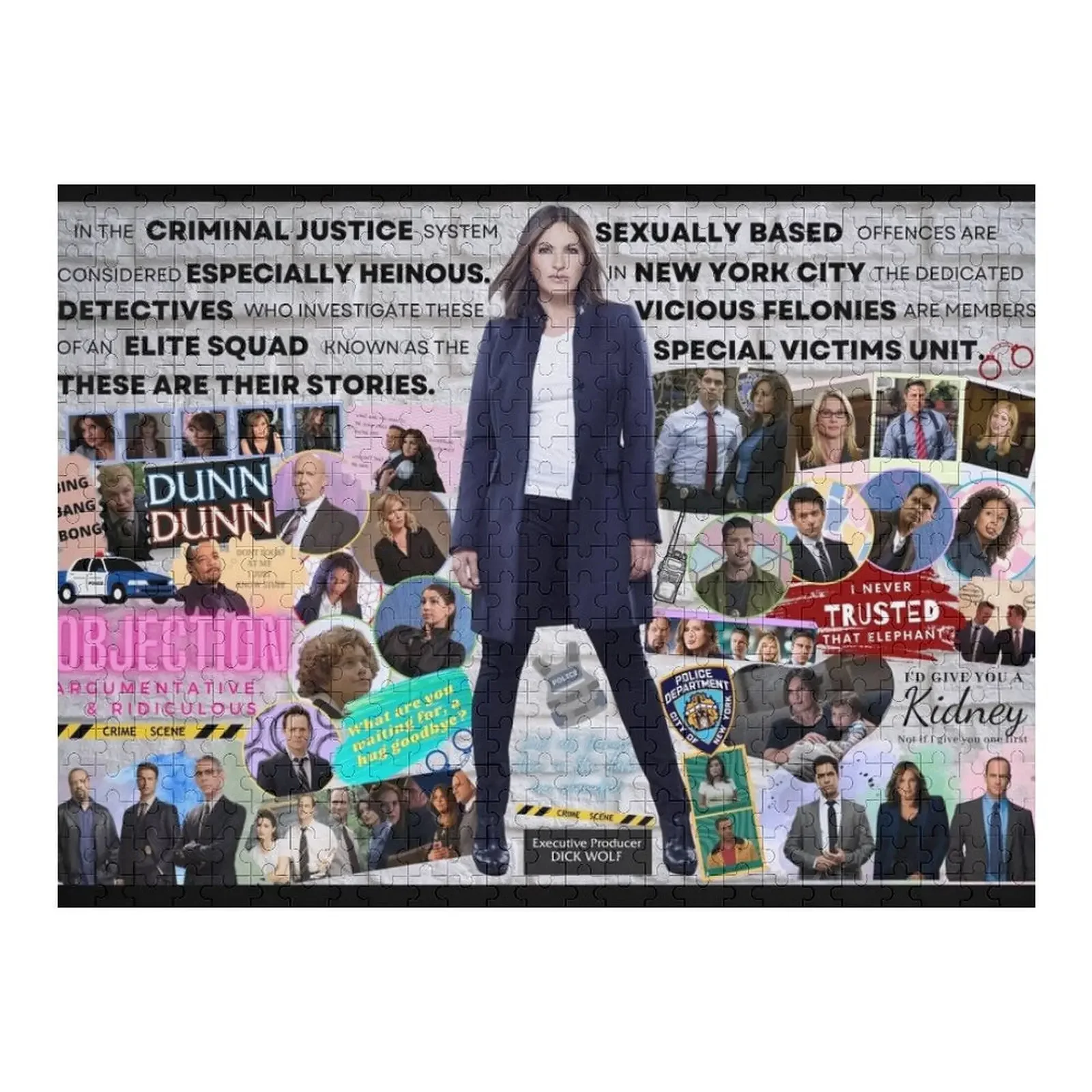 Law & Order SVU Collage Jigsaw Puzzle Wood Animals Photo Personalised Toys Puzzle