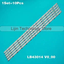 LED strip For GJ-2K16-430-D512-V4 43PUT6101 43PUS6551 43PUS6401 LB43014 V0_00 43PUS6501 43PUS6101 43PUS6201 43PUH6101 43PUS7202