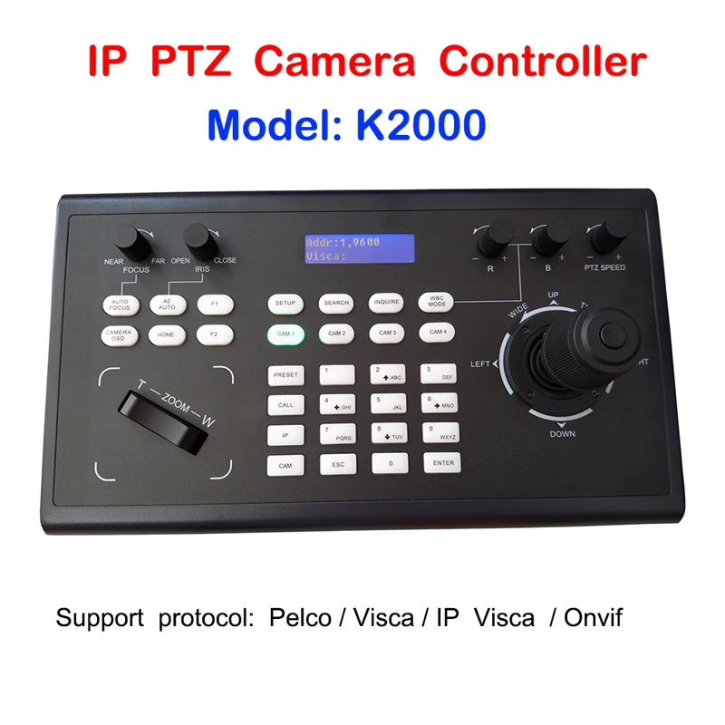 

PelcoD Visca Onvif 4D Joystick IP PTZ Keyboard Controller RS485 RS232 RS422 for Vmix / Broadcasting System