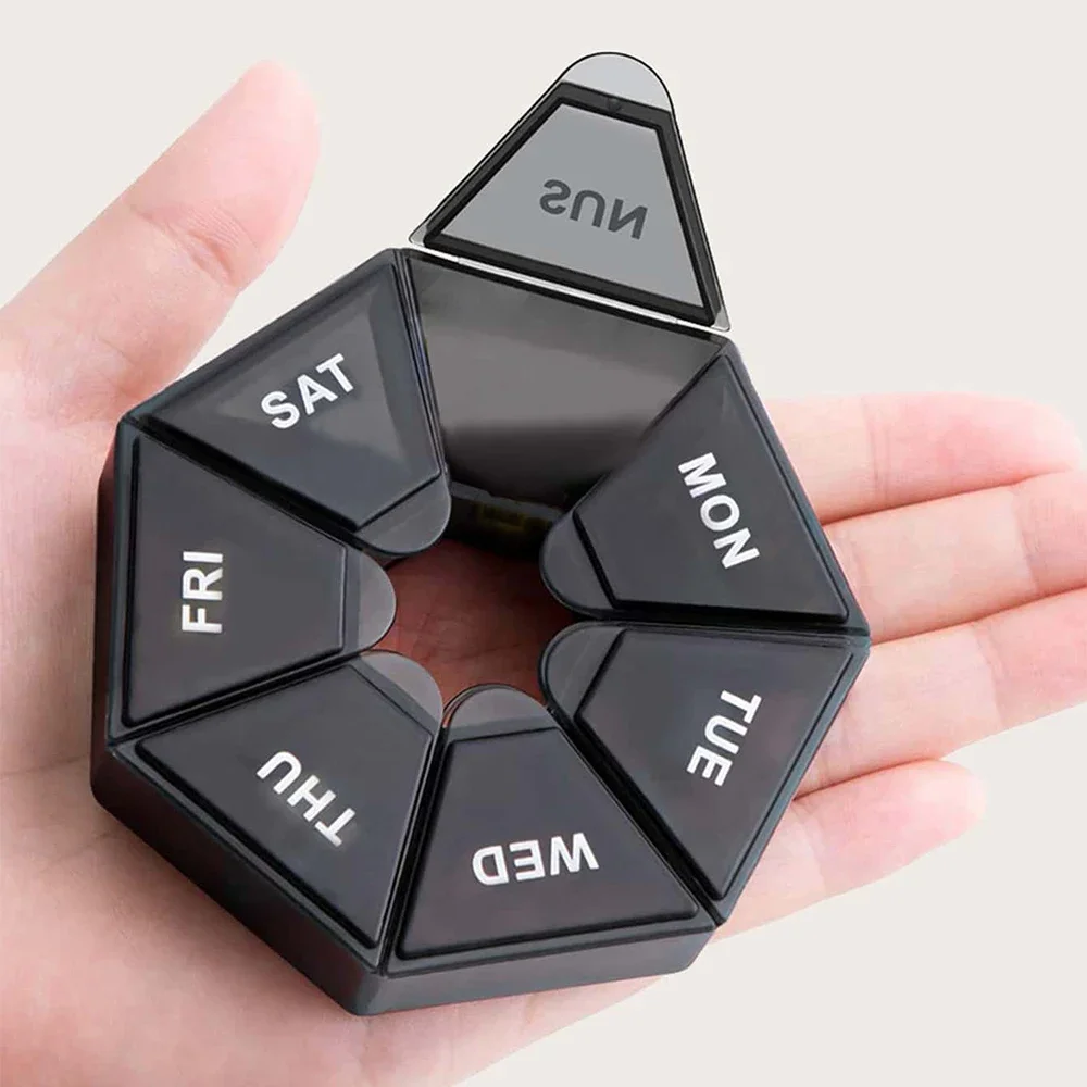 1pc-Mini Small Portable Travel Vitamin Pill Box Pills Cases Container Organizer Storage Tablets 7 Days Grids Medicine Fish Oils