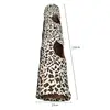 Plush Leopard Print Printed Cat Tunnel Soft and Foldable Cat Friendly Straight Through Three-way Channel Pet Cat Toy 5