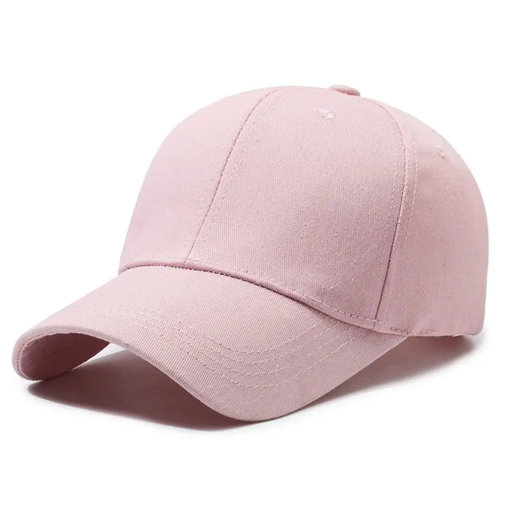 Casual Wide Brim Baseball Cap Solid Color Breathable Sports Cap UV Protection Summer Hat Cotton Peaked Cap for Men Women