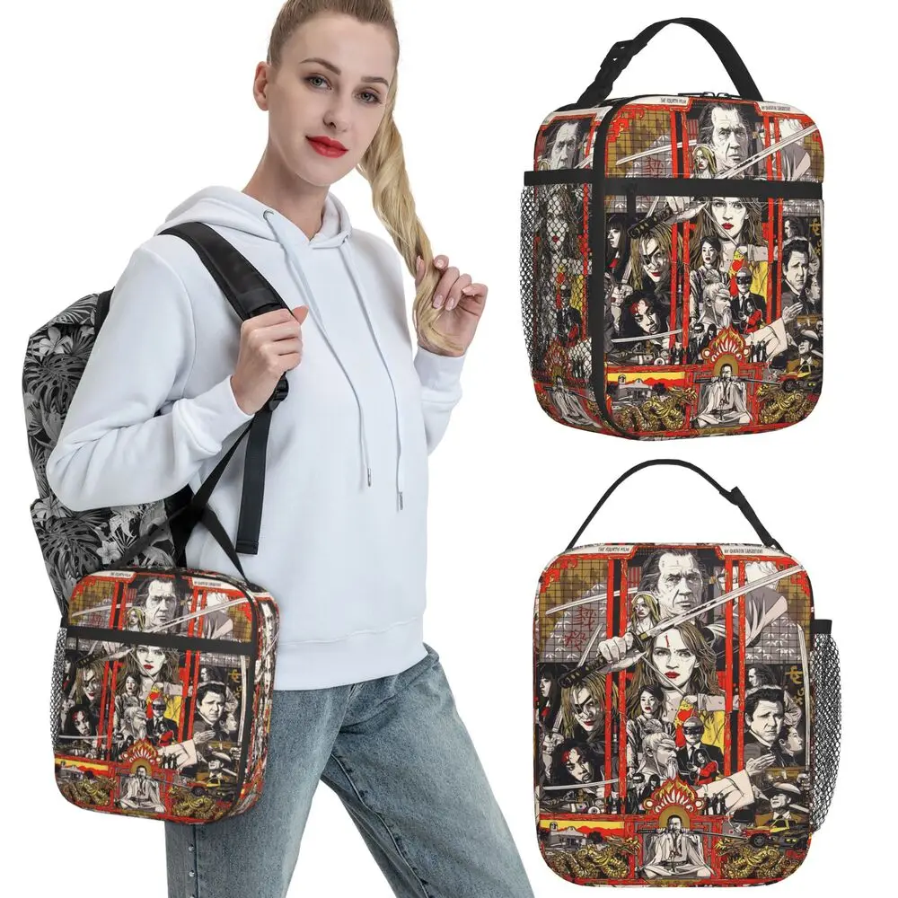 Kill Bill The Whole Bloody Affair Lunchtasche für Unisex-Druck, Lunchbox, Kühltasche, tragbare Oxford-Tragetasche, Lebensmitteltaschen – Detail 4
